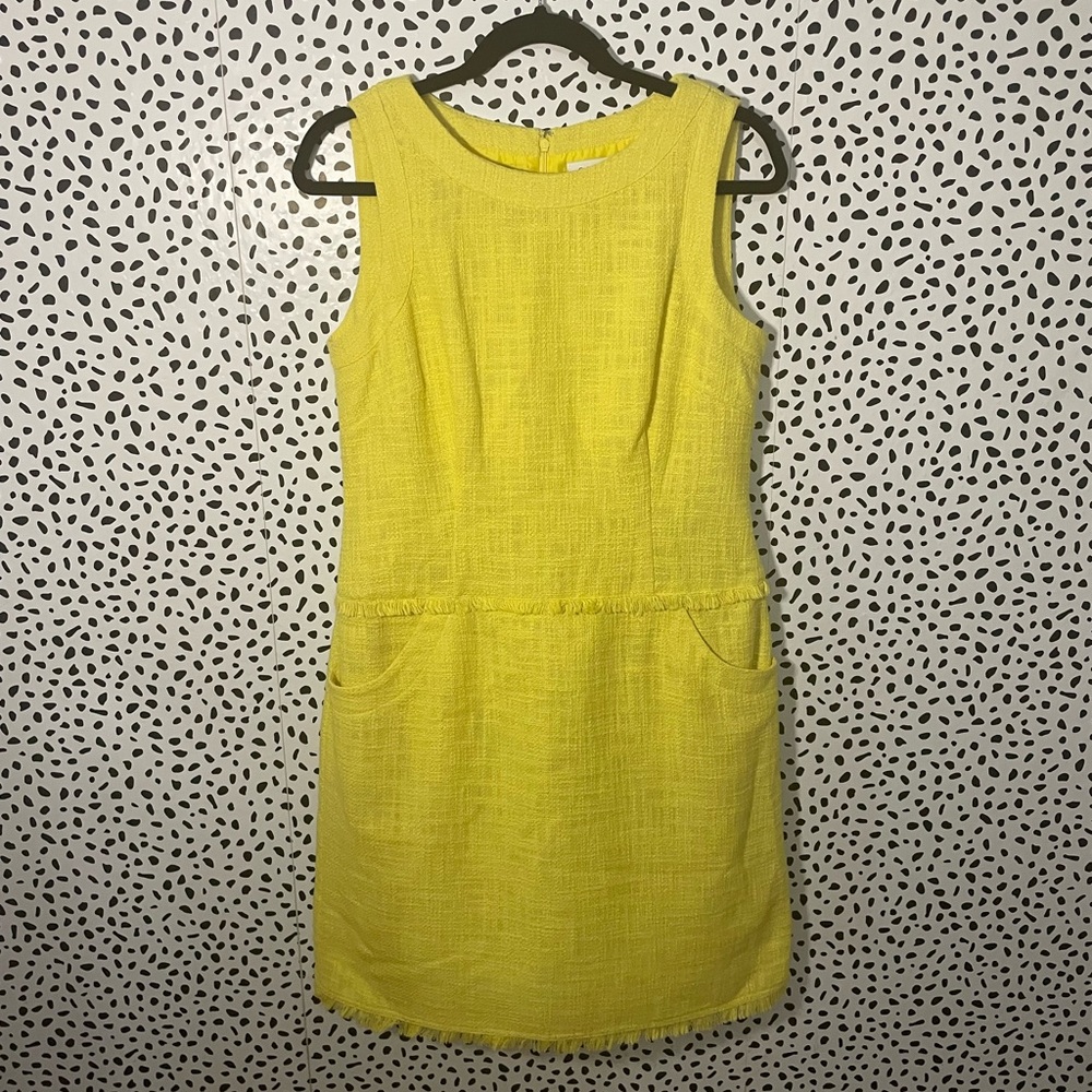 Calvin Klein Yellow Tweed Dress